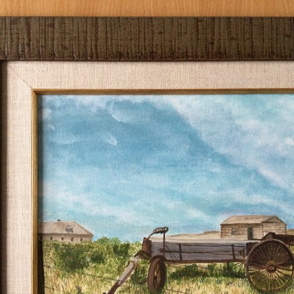 Original painting farm scene professionally framed - Picture 2 of 8